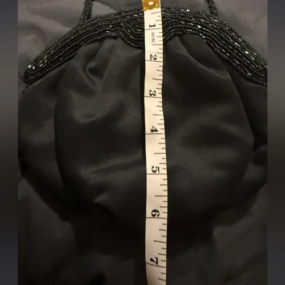 vintage La Regale black beaded evening bag